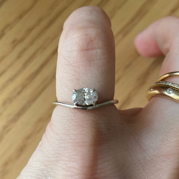 Modern Sterling silver pinky ring - Picture 1 of 4